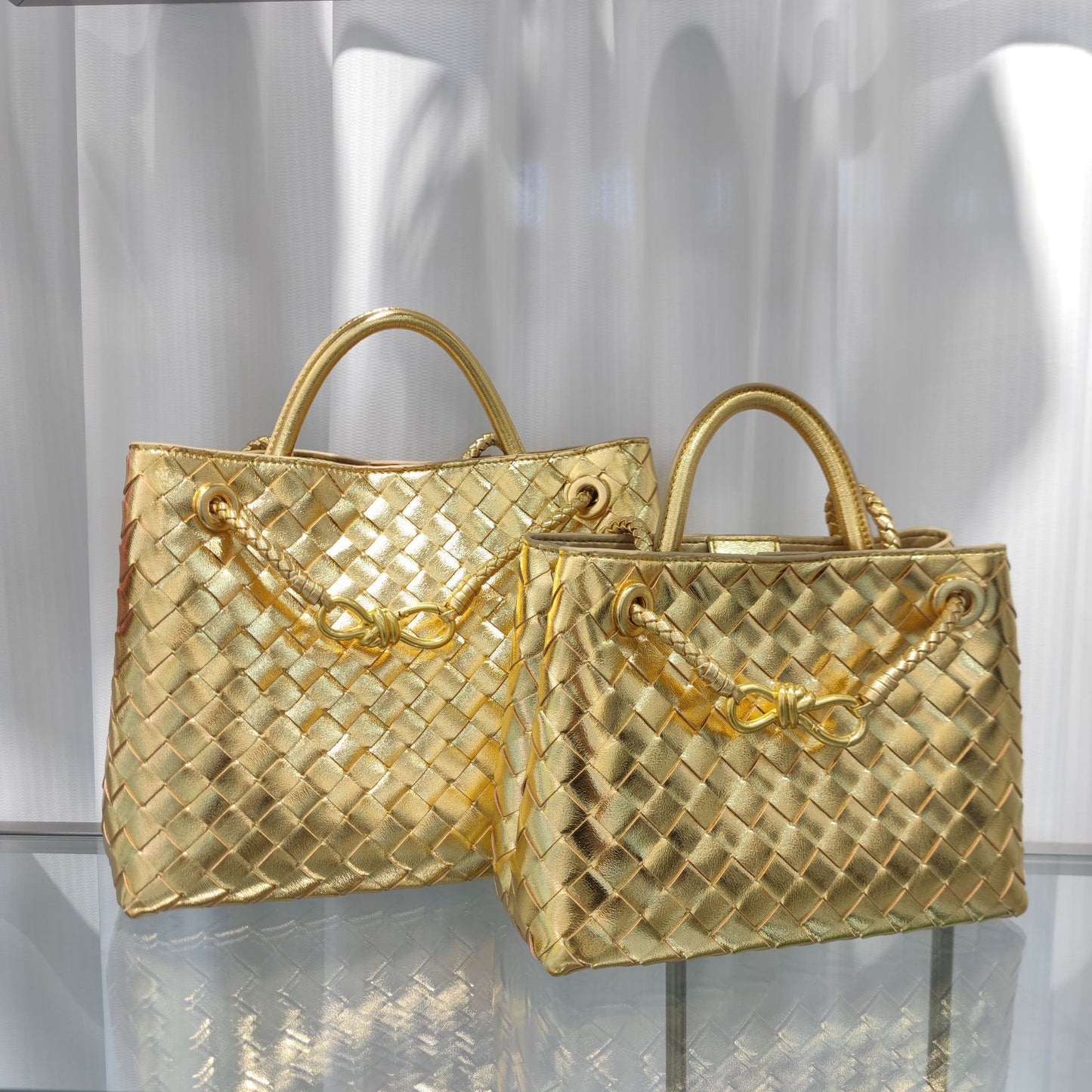 Intrecciato Weave Leather Bag
