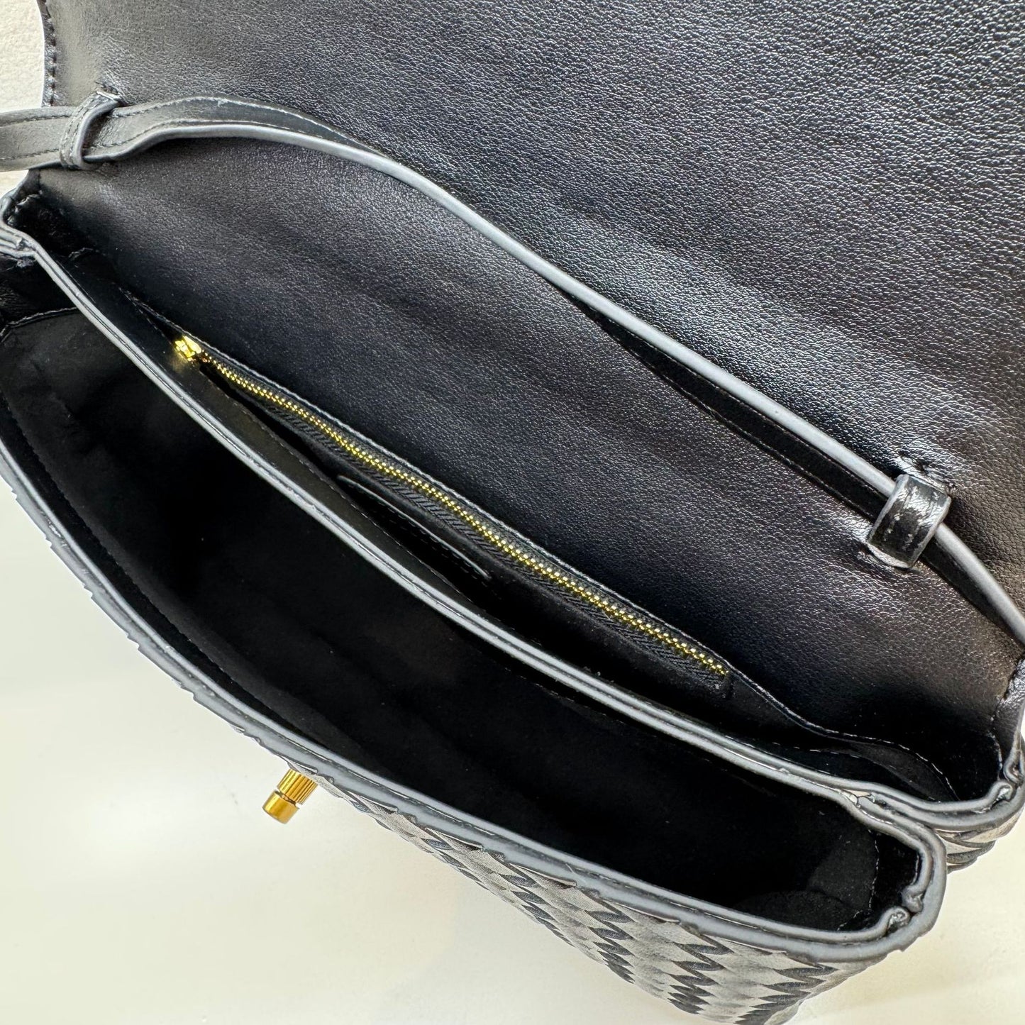 Knot Lock Leather Top Handle Bag