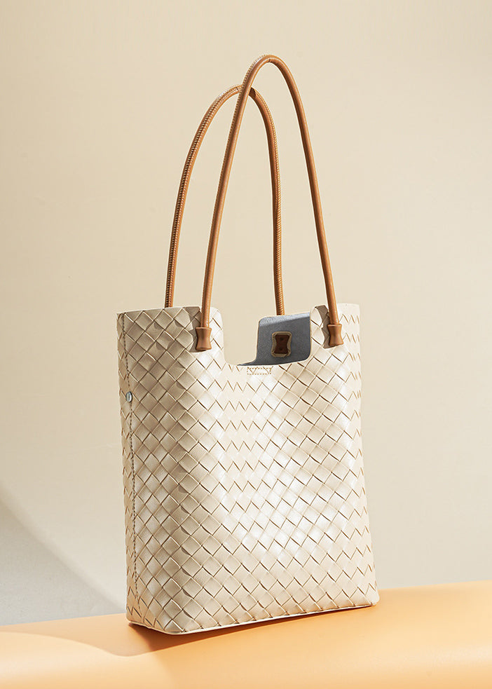 Intrecciato Weave Leather Tote Bag