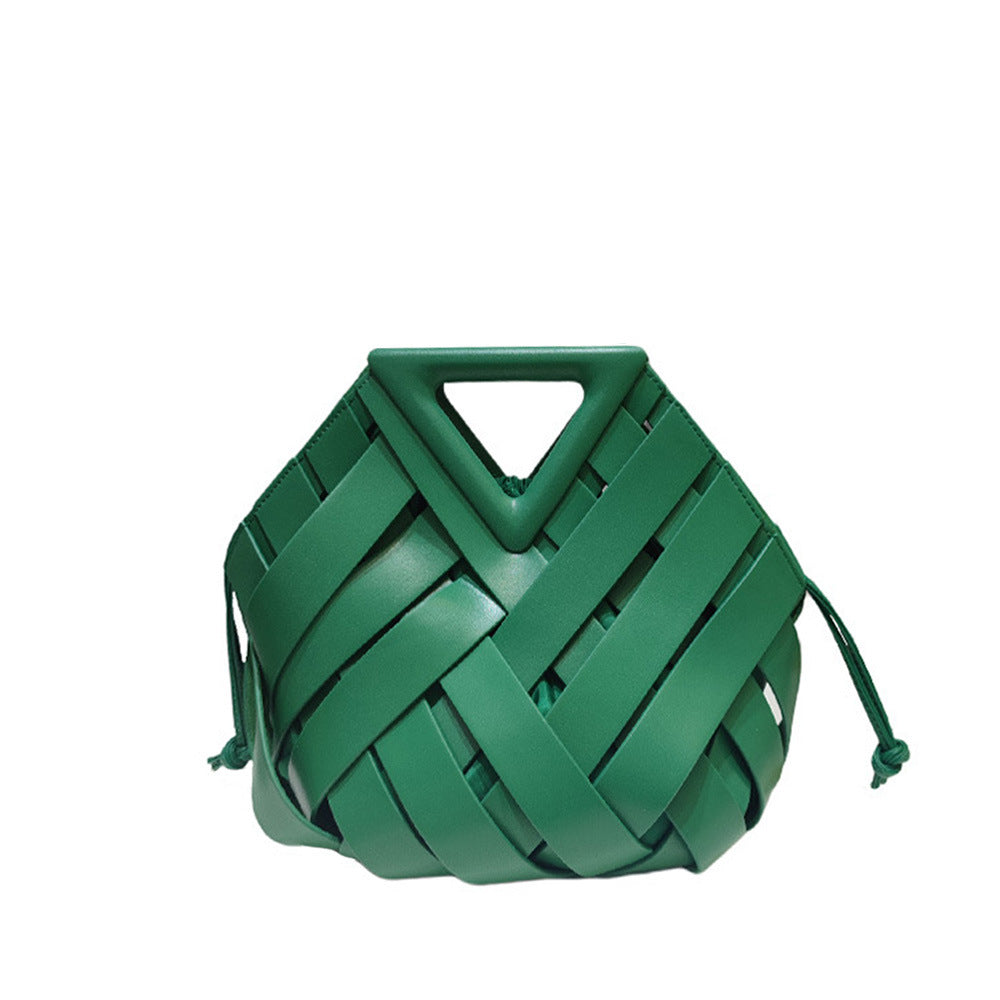 Leather Woven Handbag