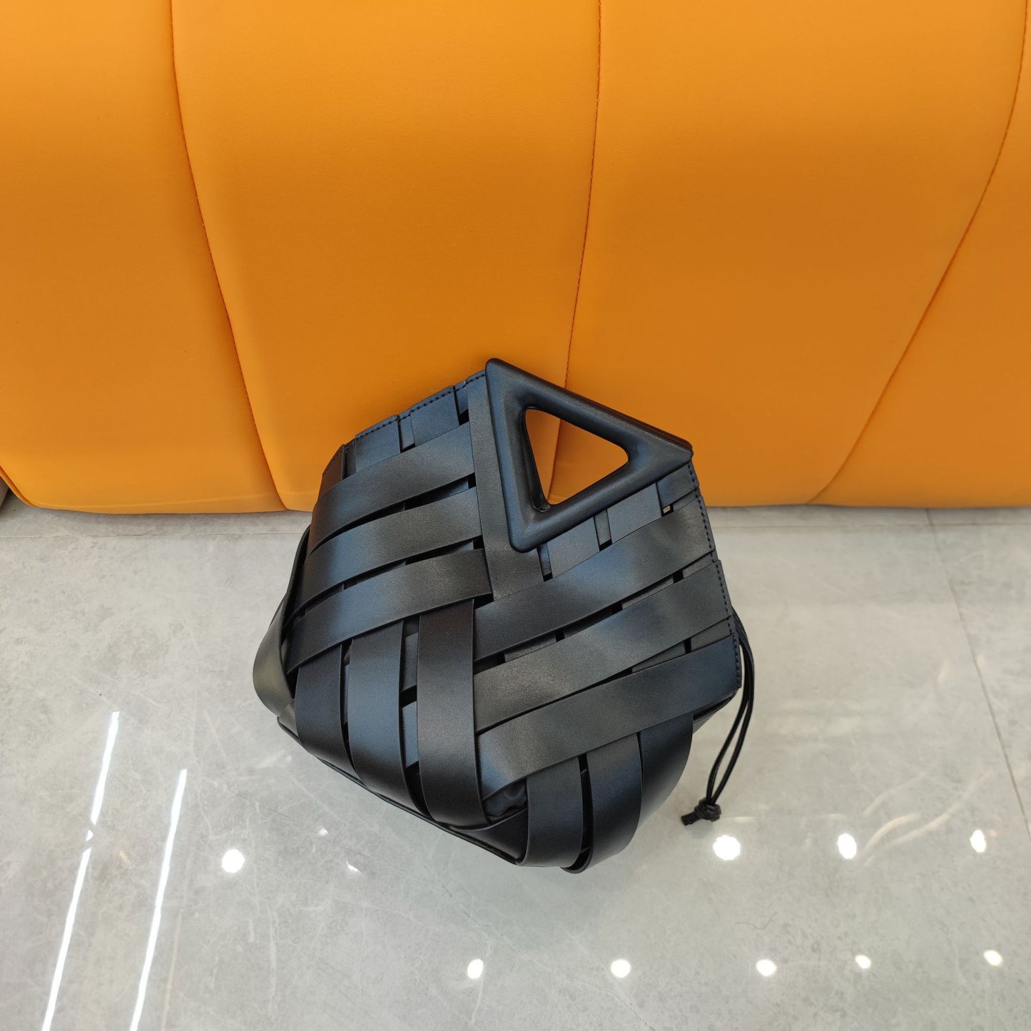 Leather Woven Handbag