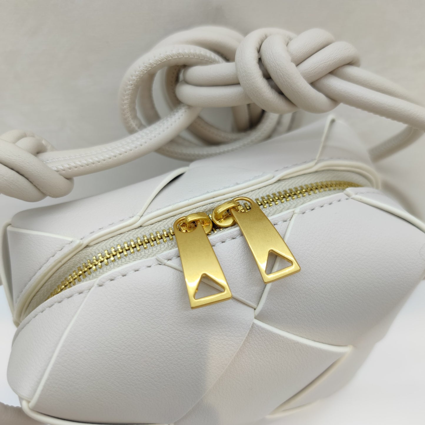 Woven Leather Camera Bag