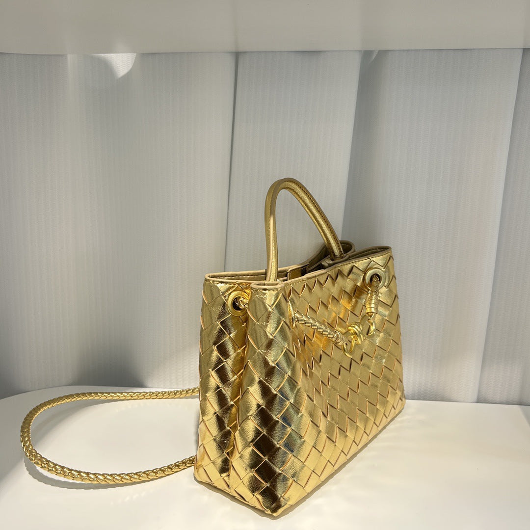 Intrecciato Weave Leather Bag