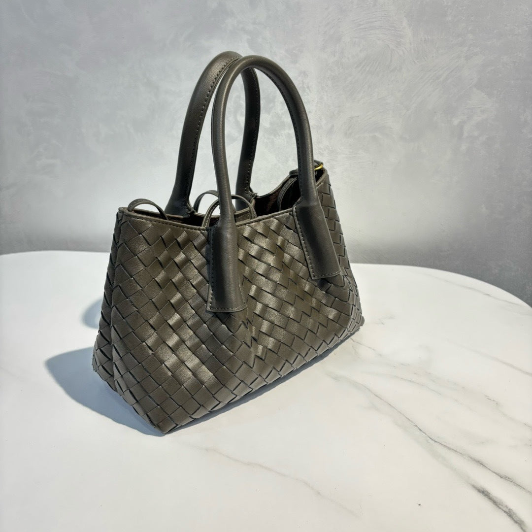 Intrecciato Weave Leather Tote Bag