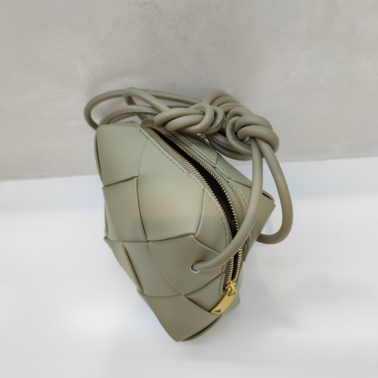 Woven Leather Camera Bag