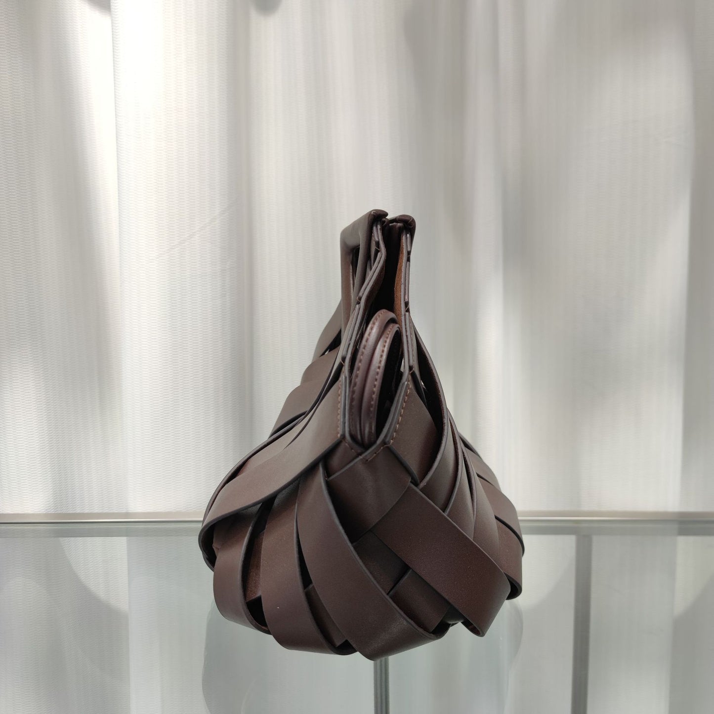 Leather Woven Handbag