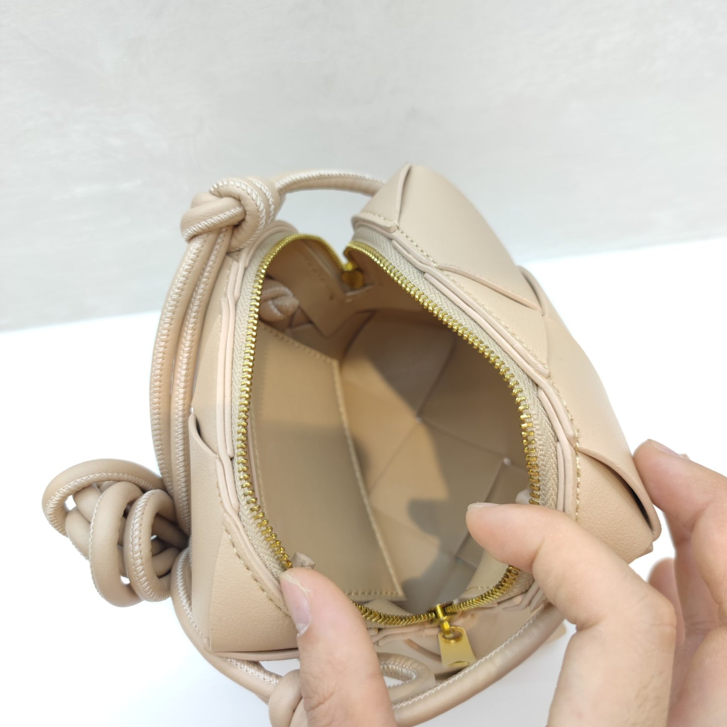 Woven Leather Camera Bag