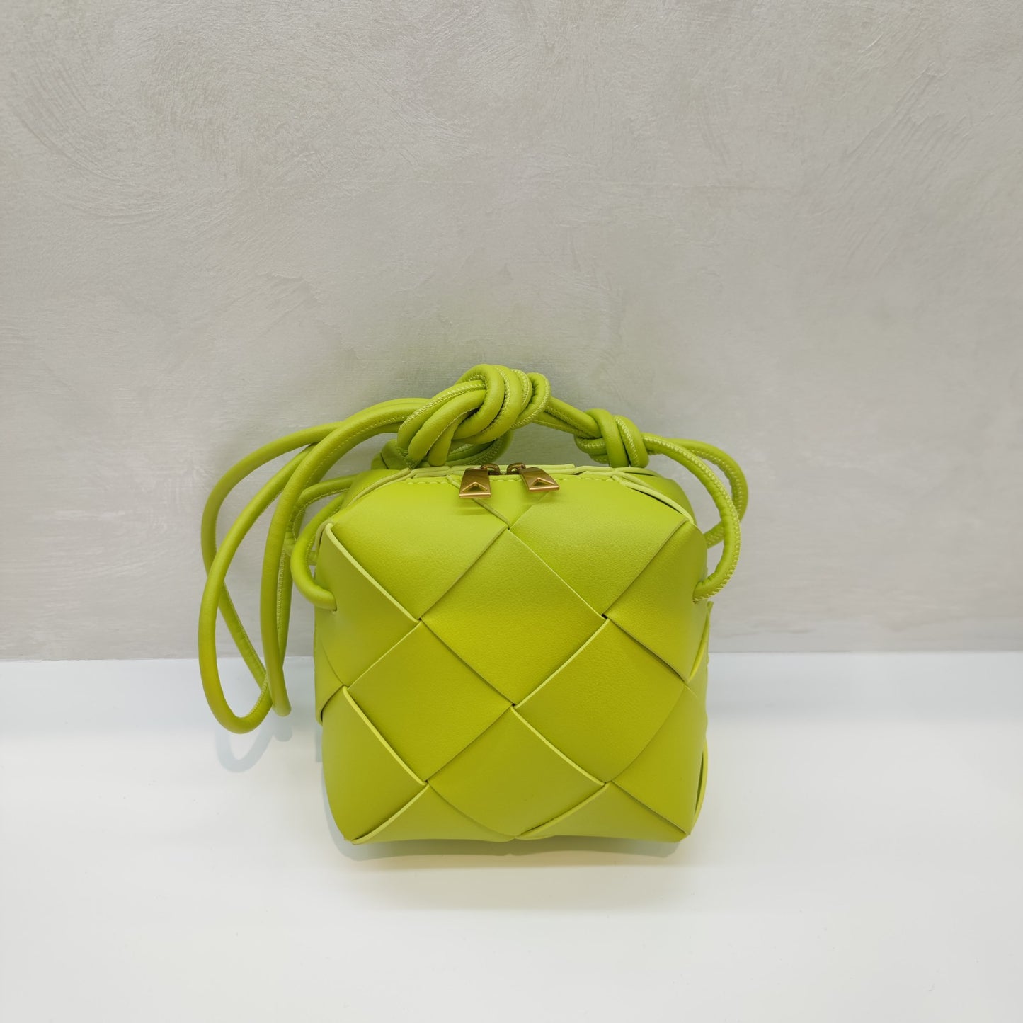 Woven Leather Camera Bag