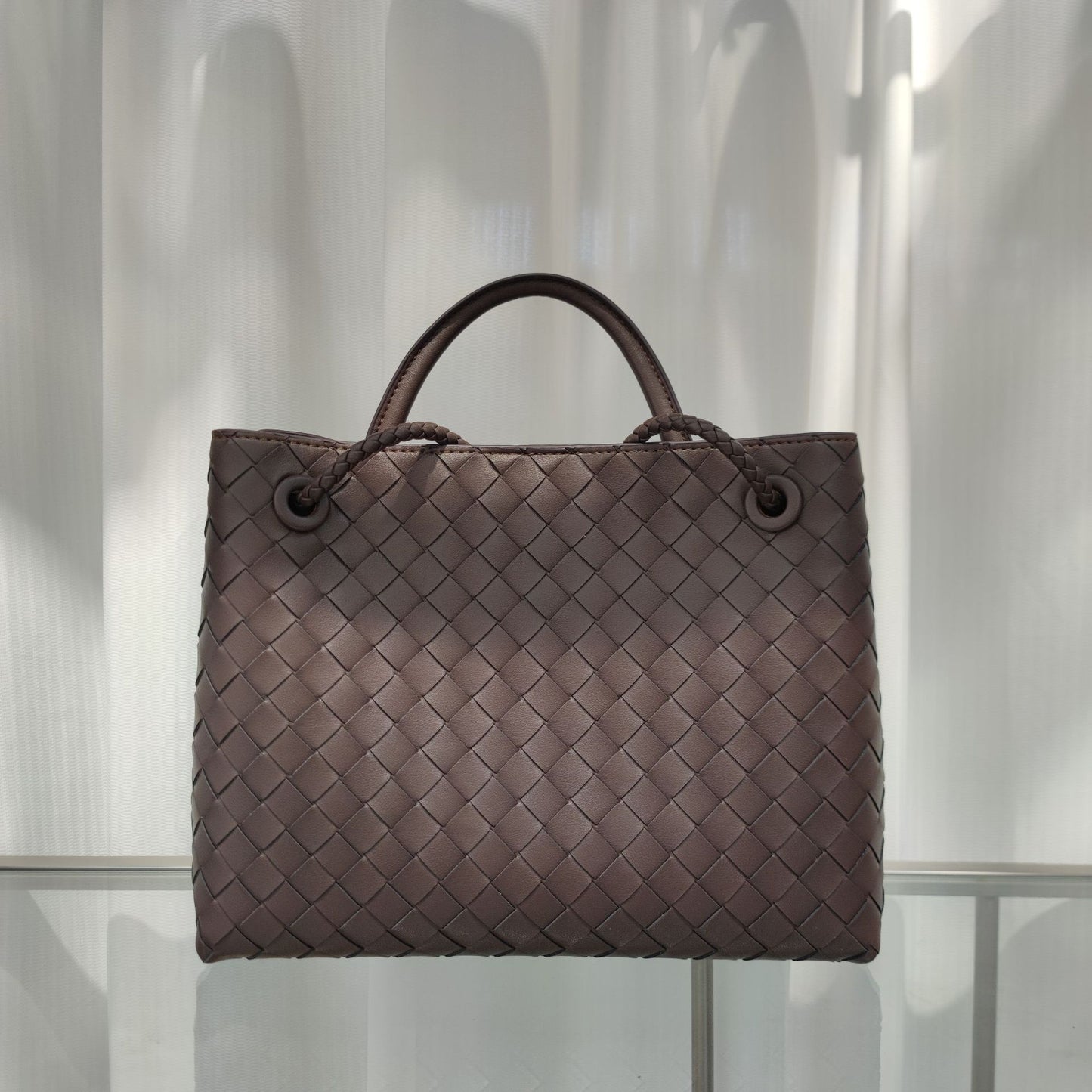 Intrecciato Weave Leather Bag