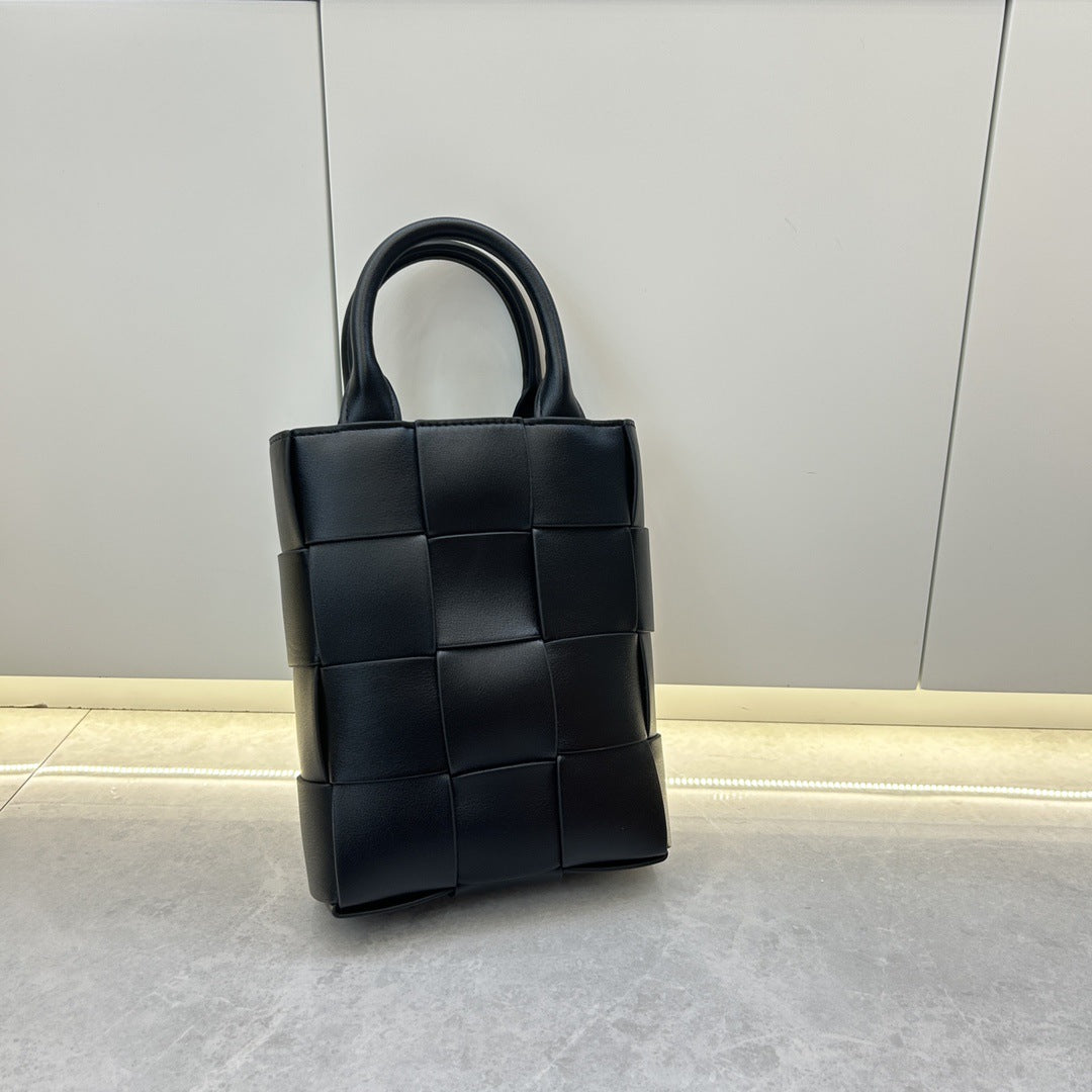 Intrecciato Weave Small Top Handle Bag