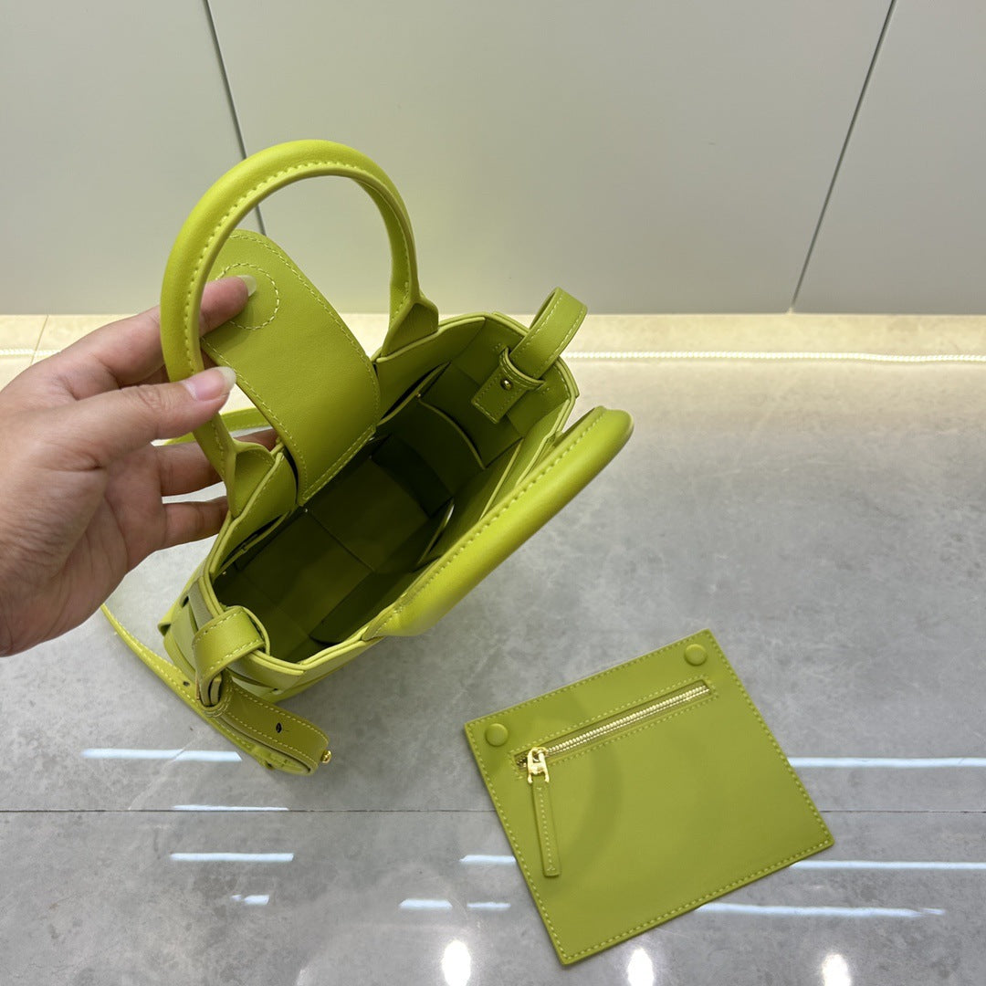 Intrecciato Weave Small Top Handle Bag