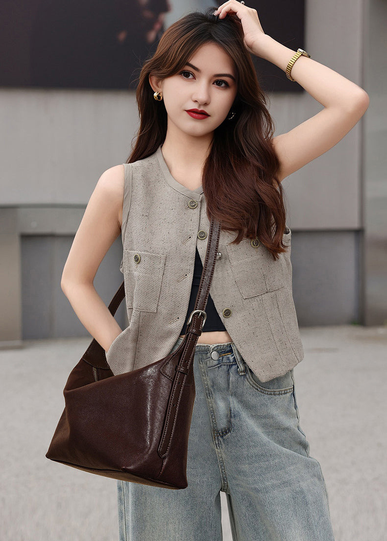 Leather Hobo Bag