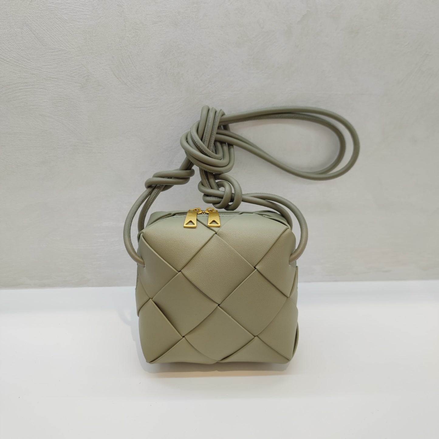 Woven Leather Camera Bag