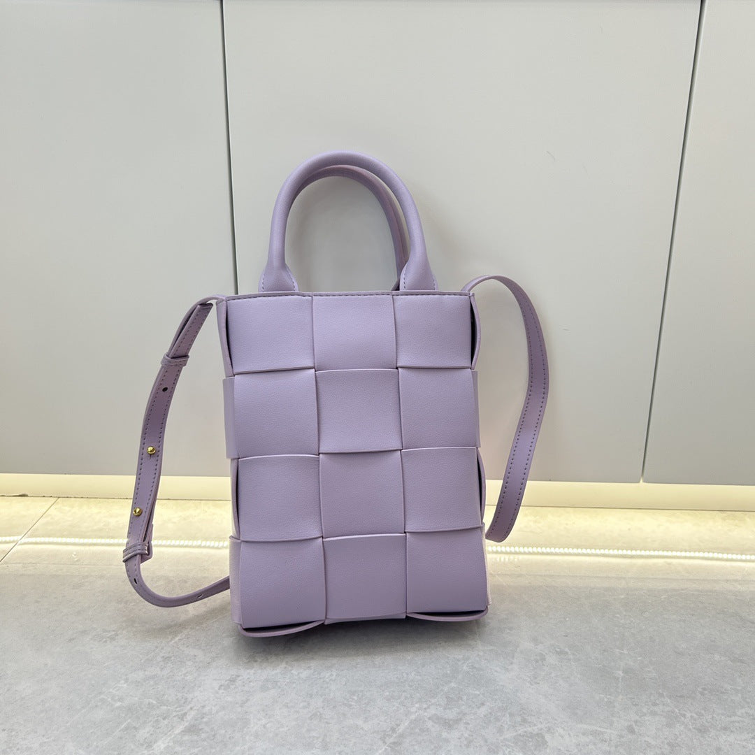 Intrecciato Weave Small Top Handle Bag