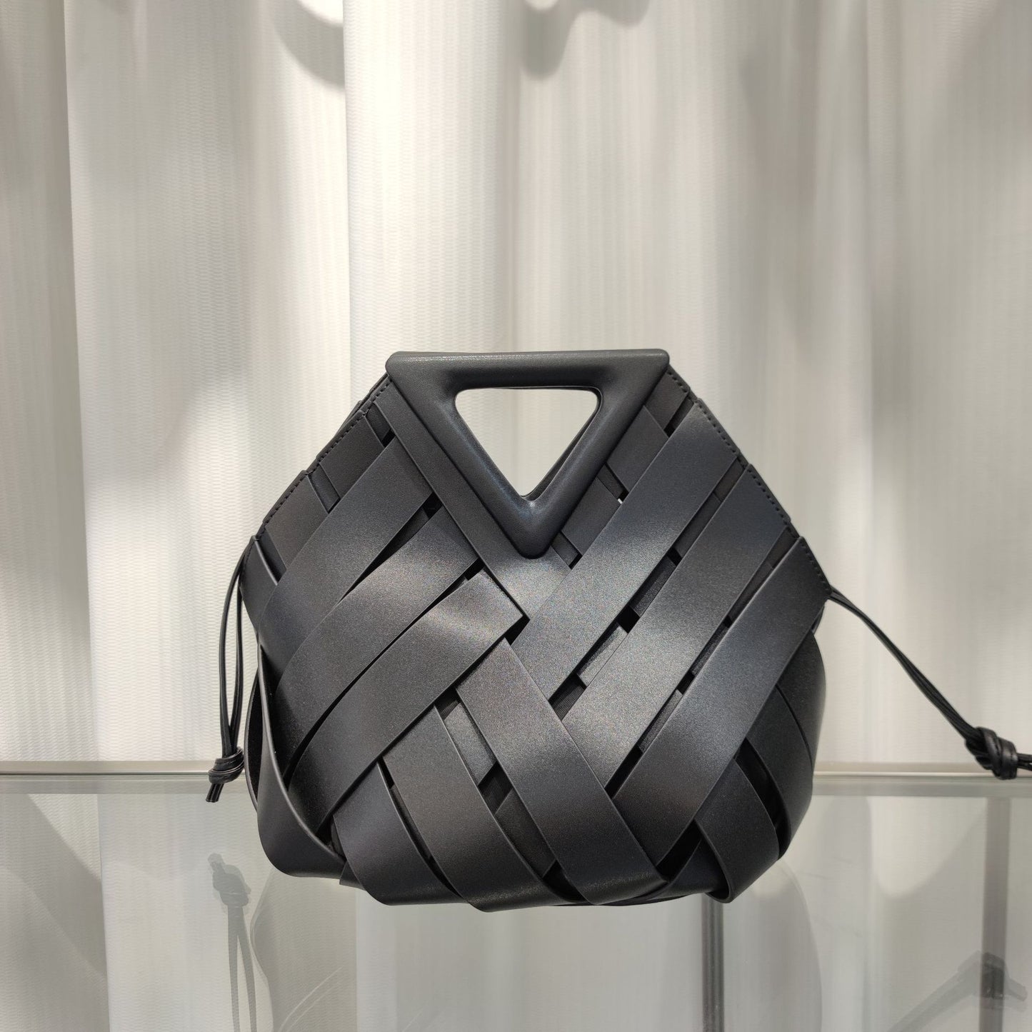 Leather Woven Handbag