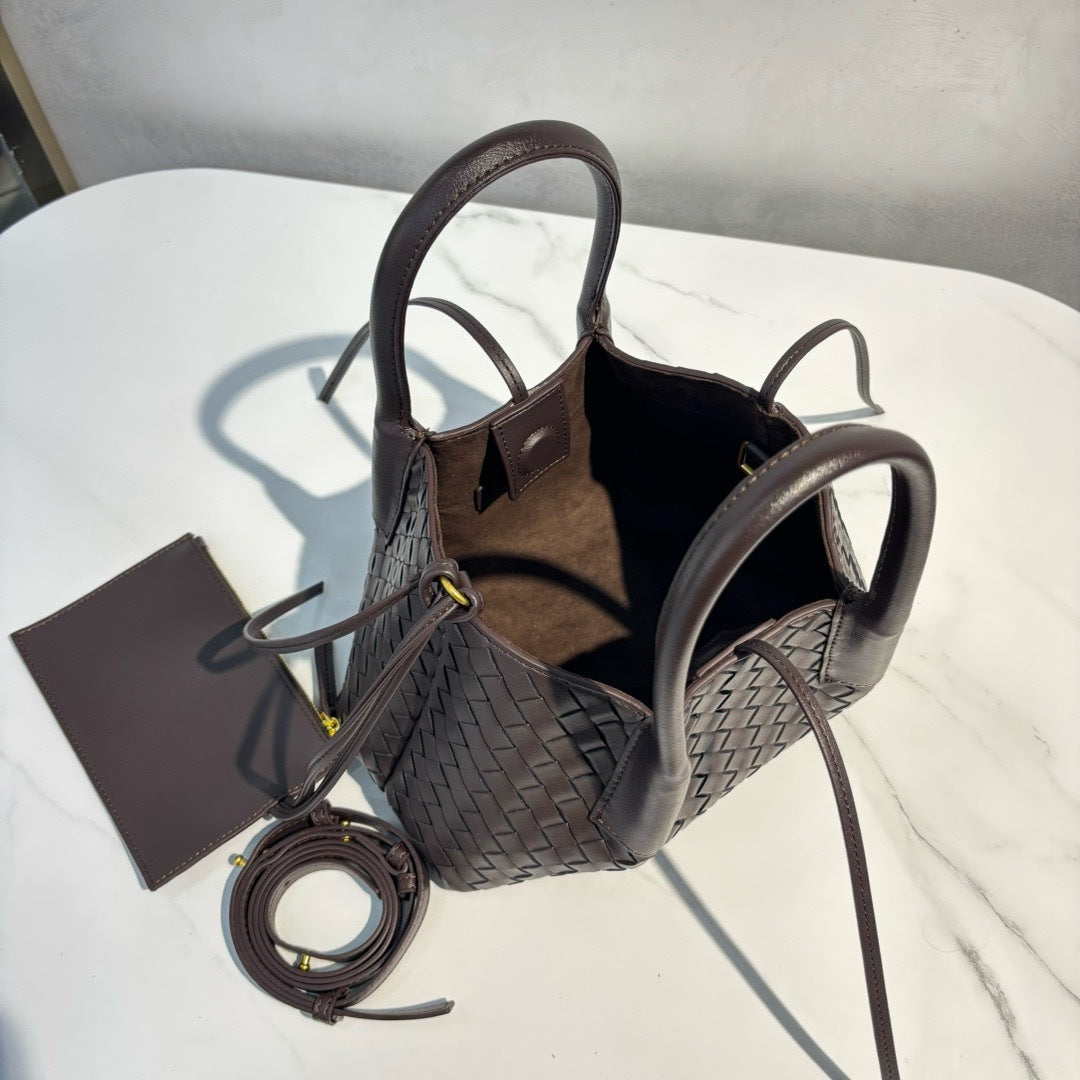Intrecciato Weave Leather Tote Bag