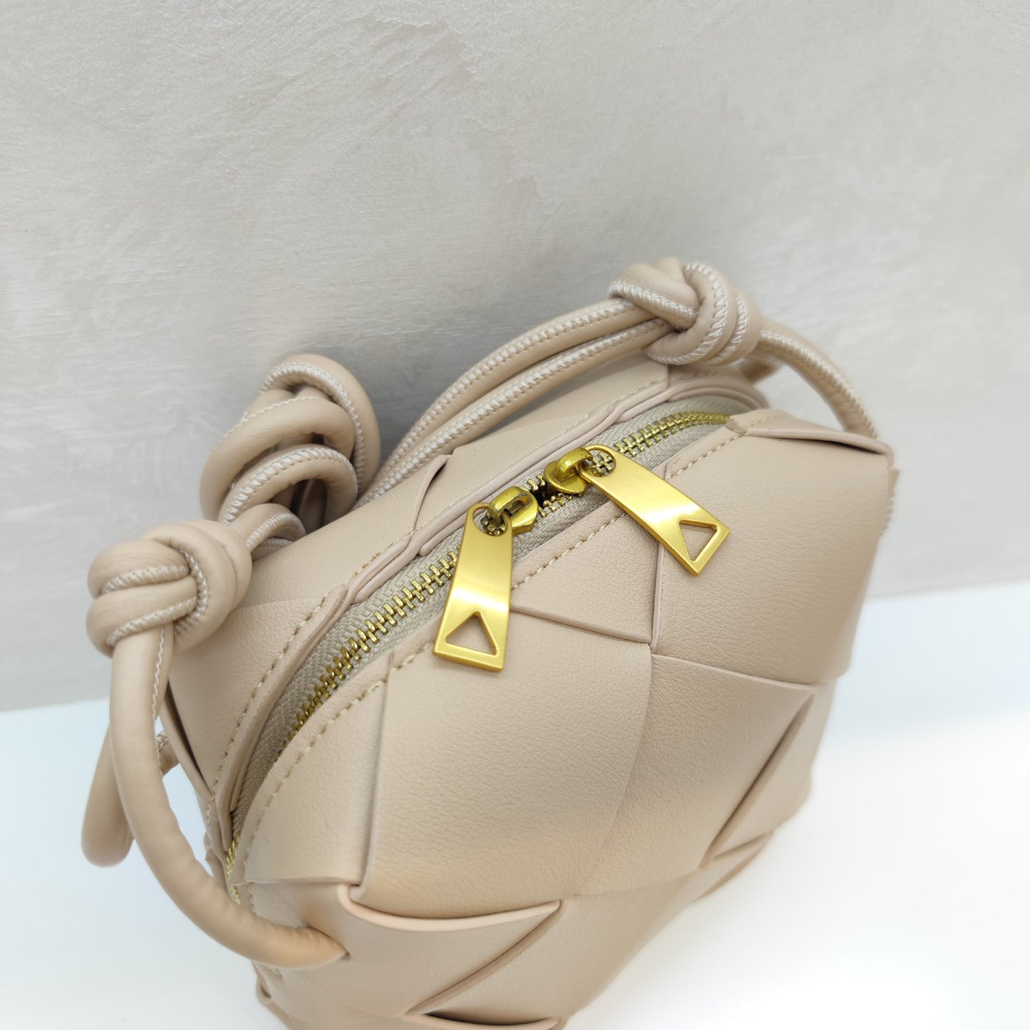 Woven Leather Camera Bag