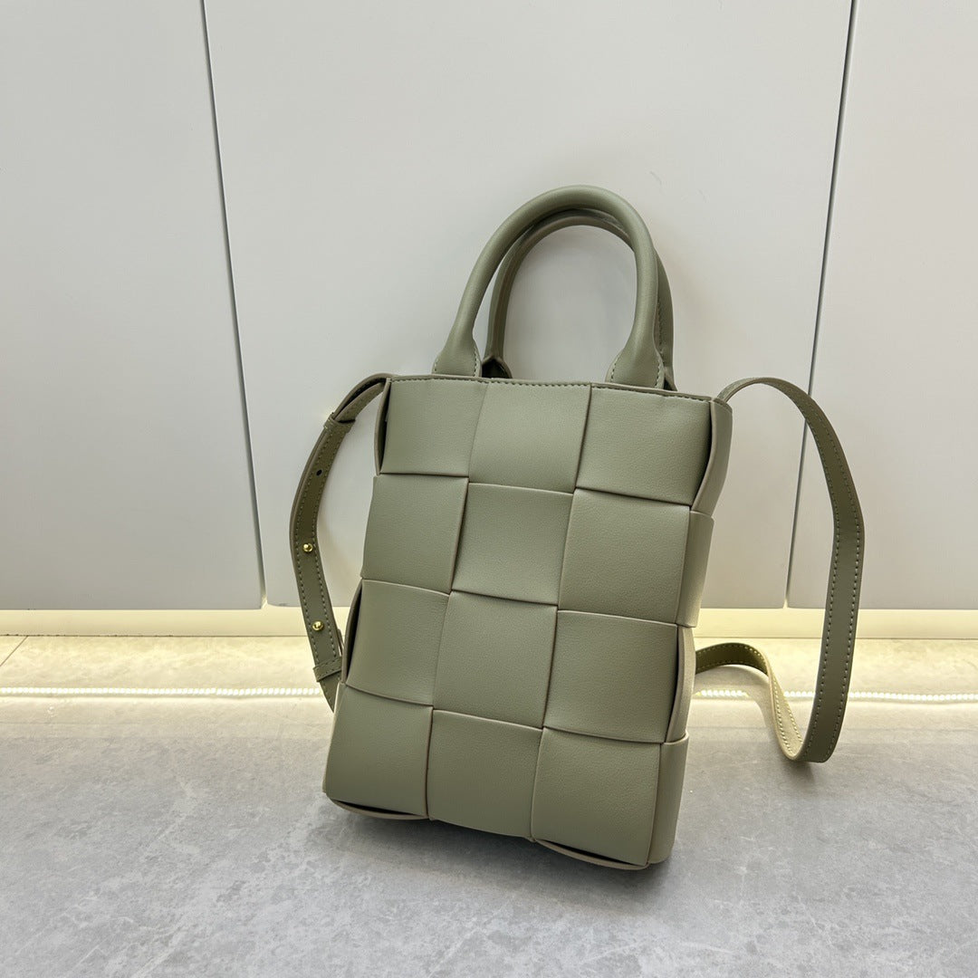 Intrecciato Weave Small Top Handle Bag