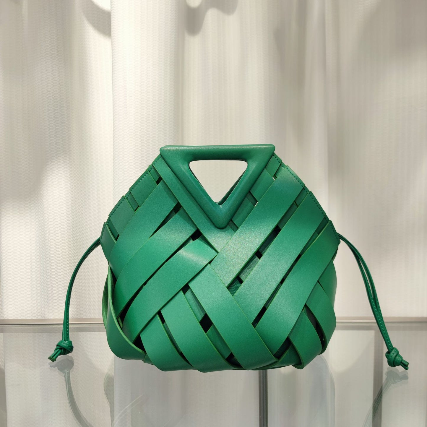 Leather Woven Handbag