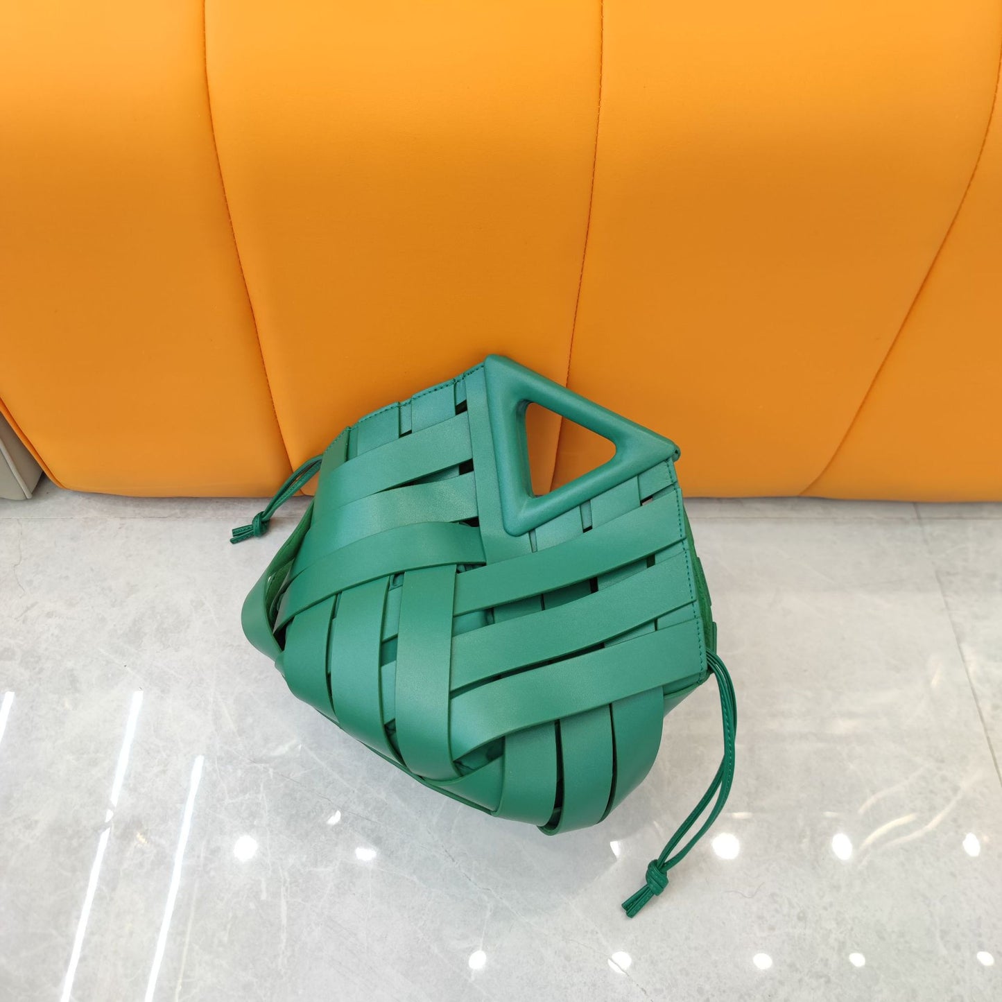 Leather Woven Handbag