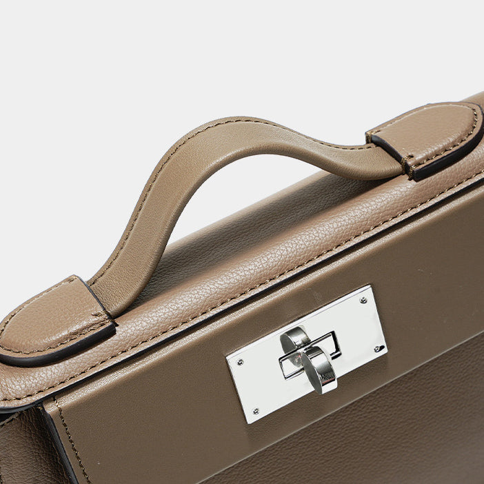 Leather Top Handle Bag