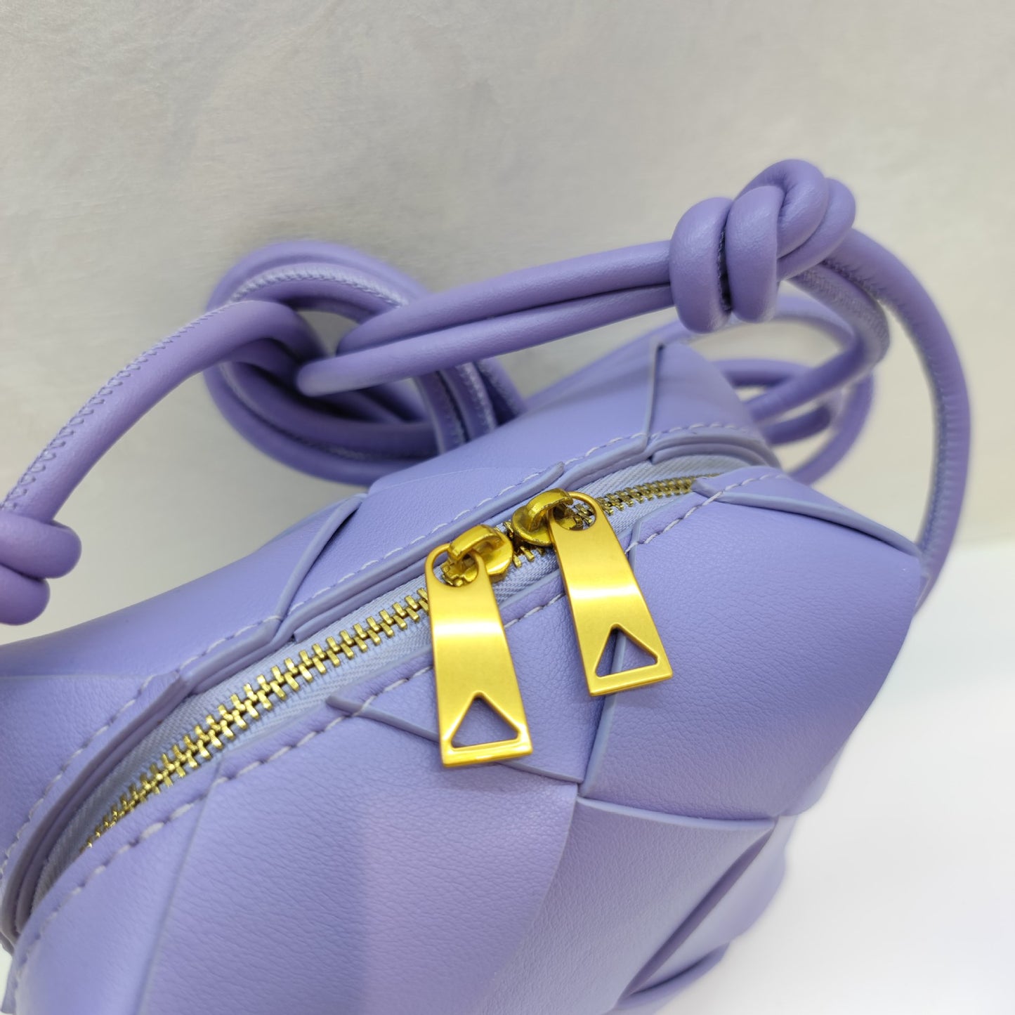 Woven Leather Camera Bag