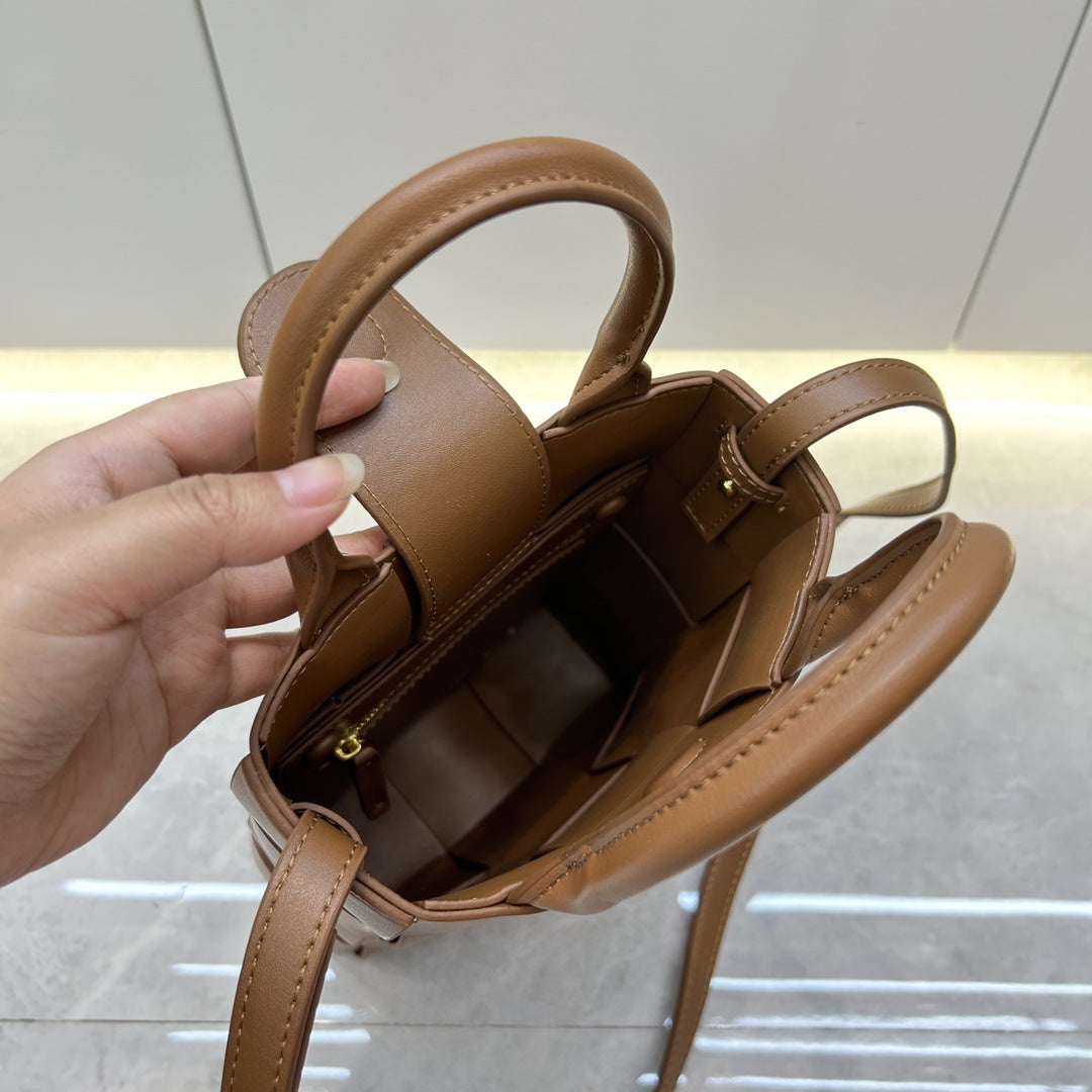 Intrecciato Weave Small Top Handle Bag