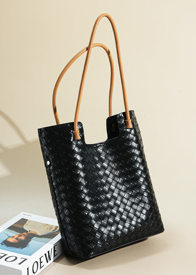 Intrecciato Weave Leather Tote Bag