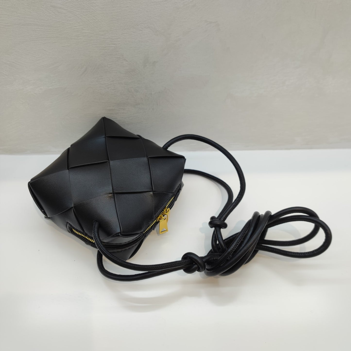 Woven Leather Camera Bag
