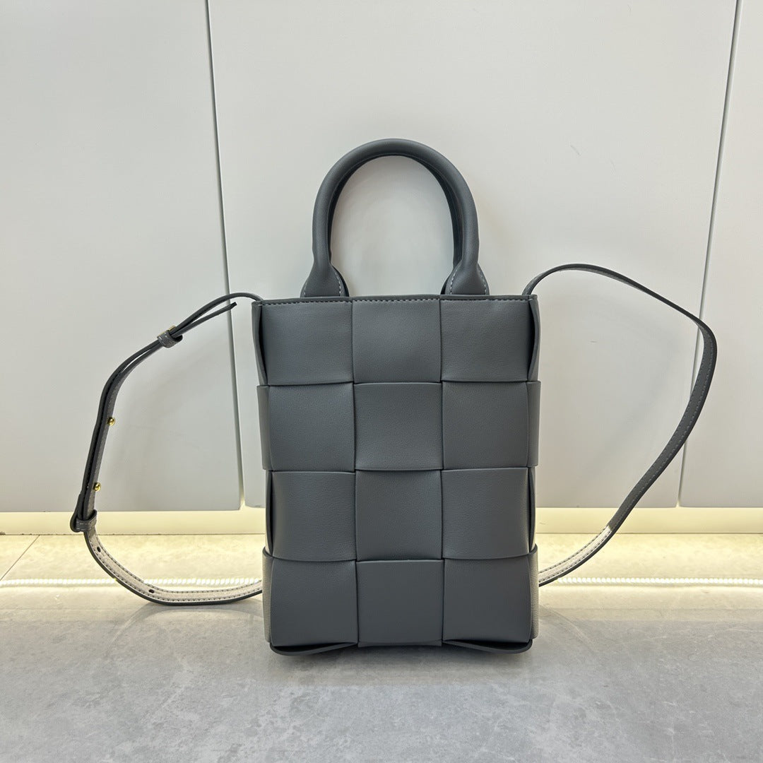 Intrecciato Weave Small Top Handle Bag