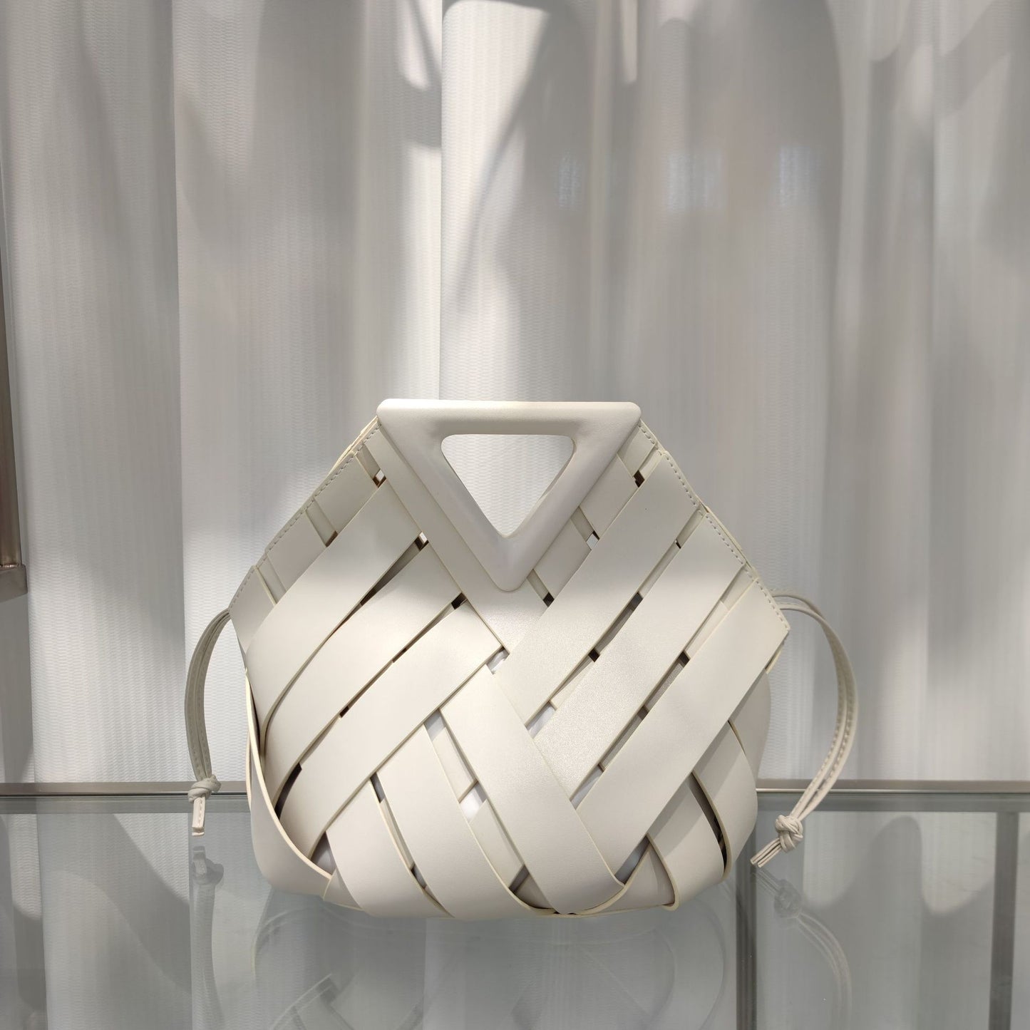 Leather Woven Handbag