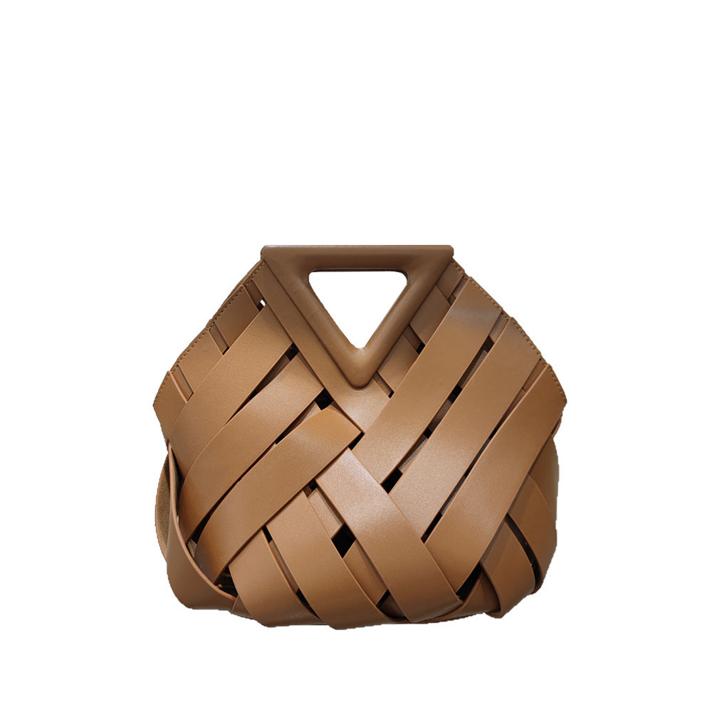 Leather Woven Handbag