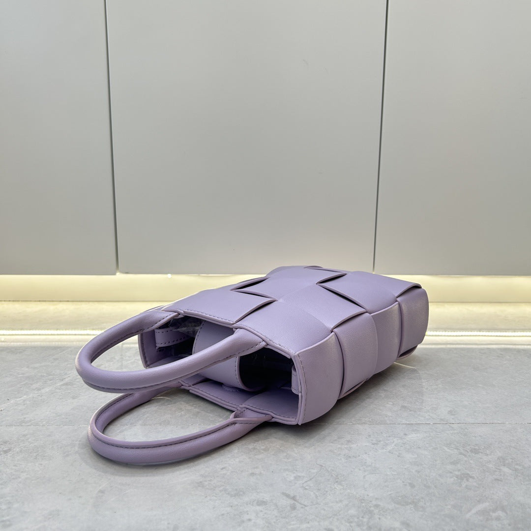 Intrecciato Weave Small Top Handle Bag