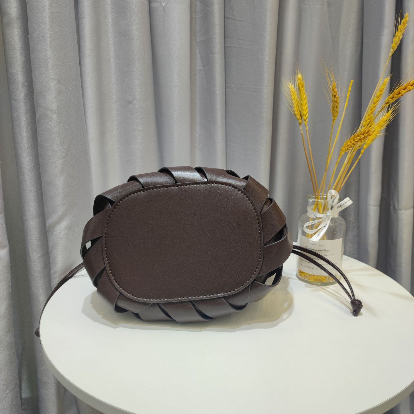Leather Woven Handbag