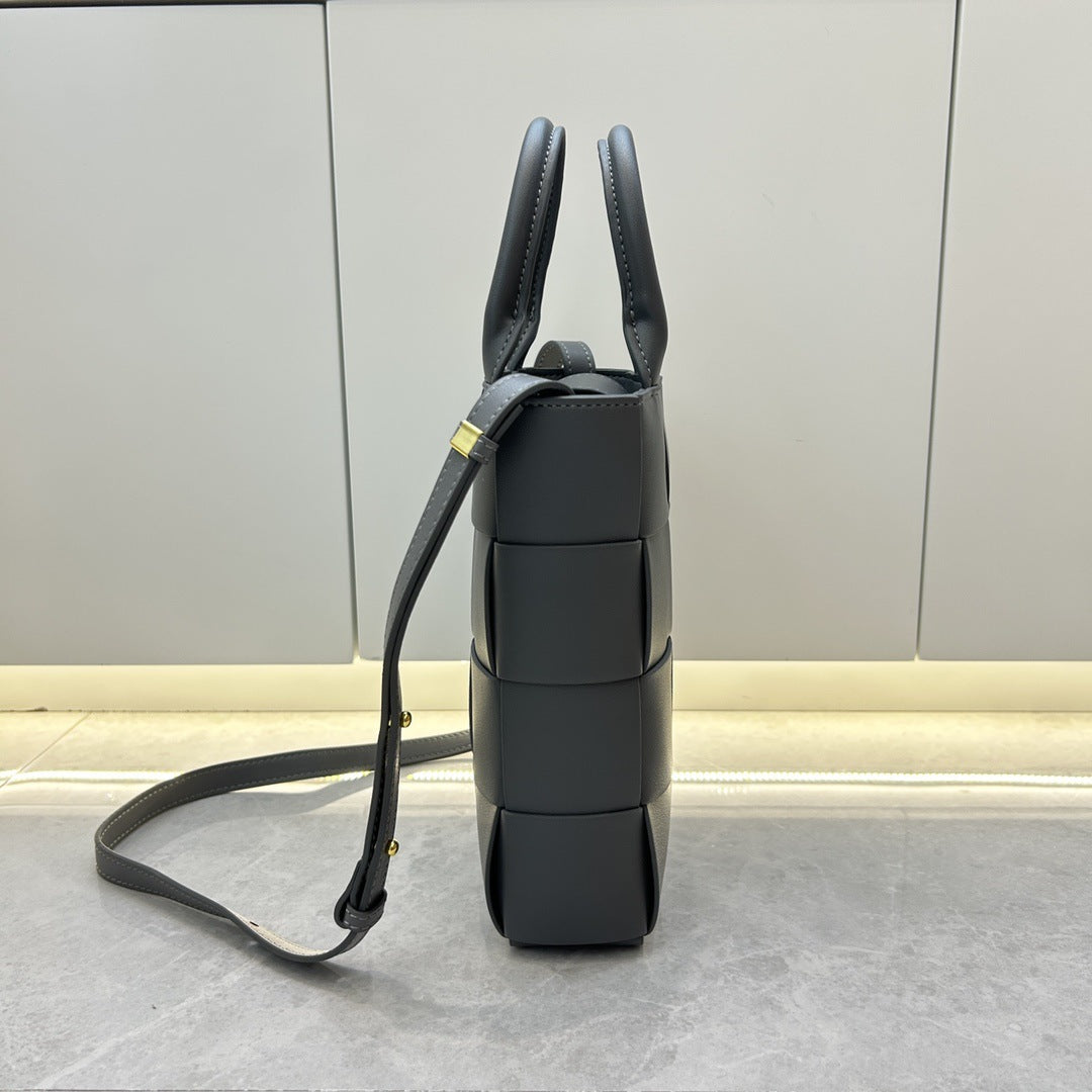 Intrecciato Weave Small Top Handle Bag