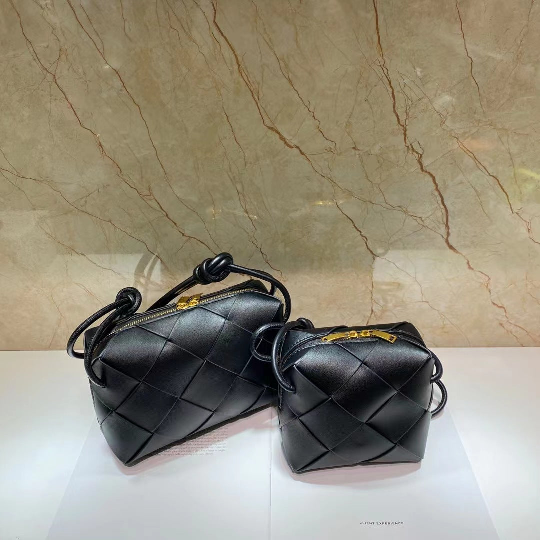 Woven Leather Camera Bag