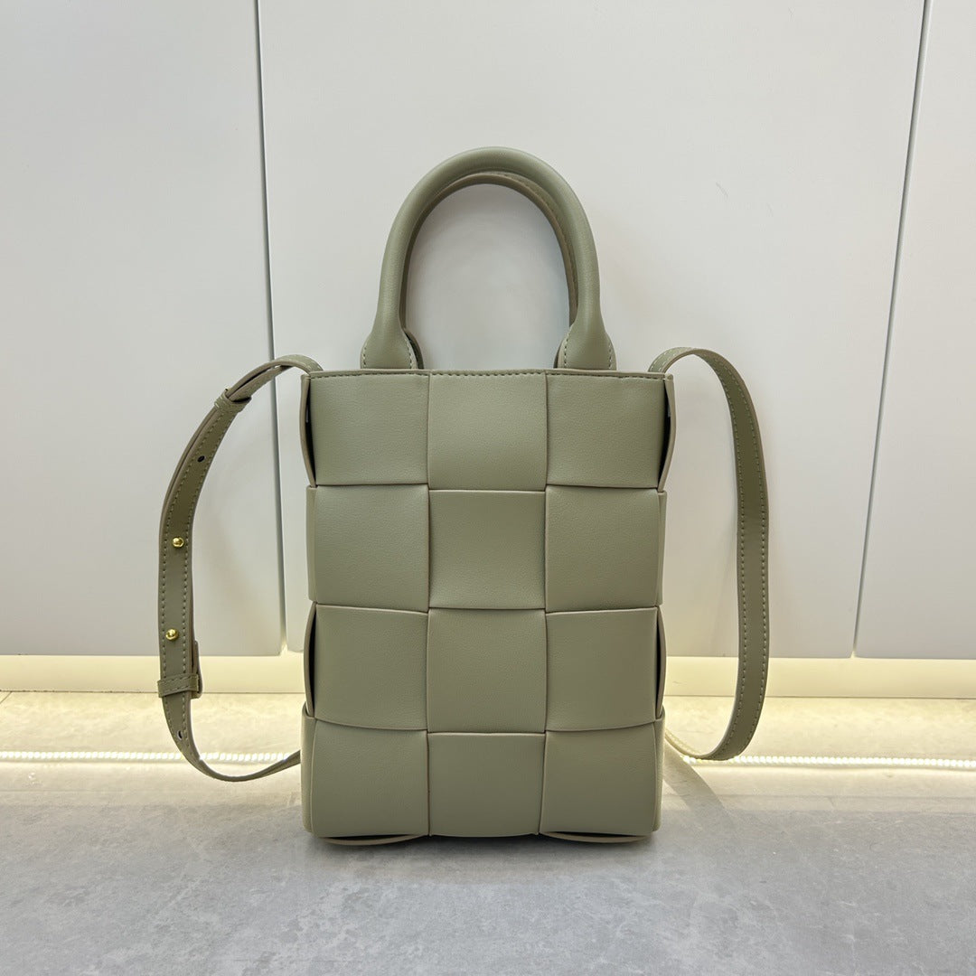 Intrecciato Weave Small Top Handle Bag