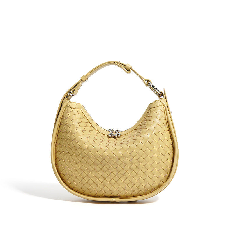 Woven Leather Hobo Bag