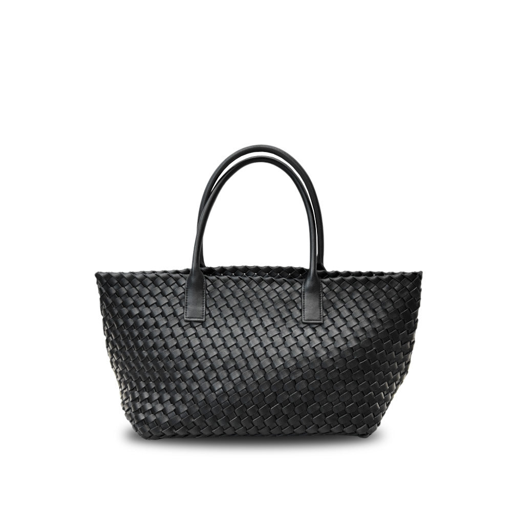 Intrecciato Weave Leather Tote Bag