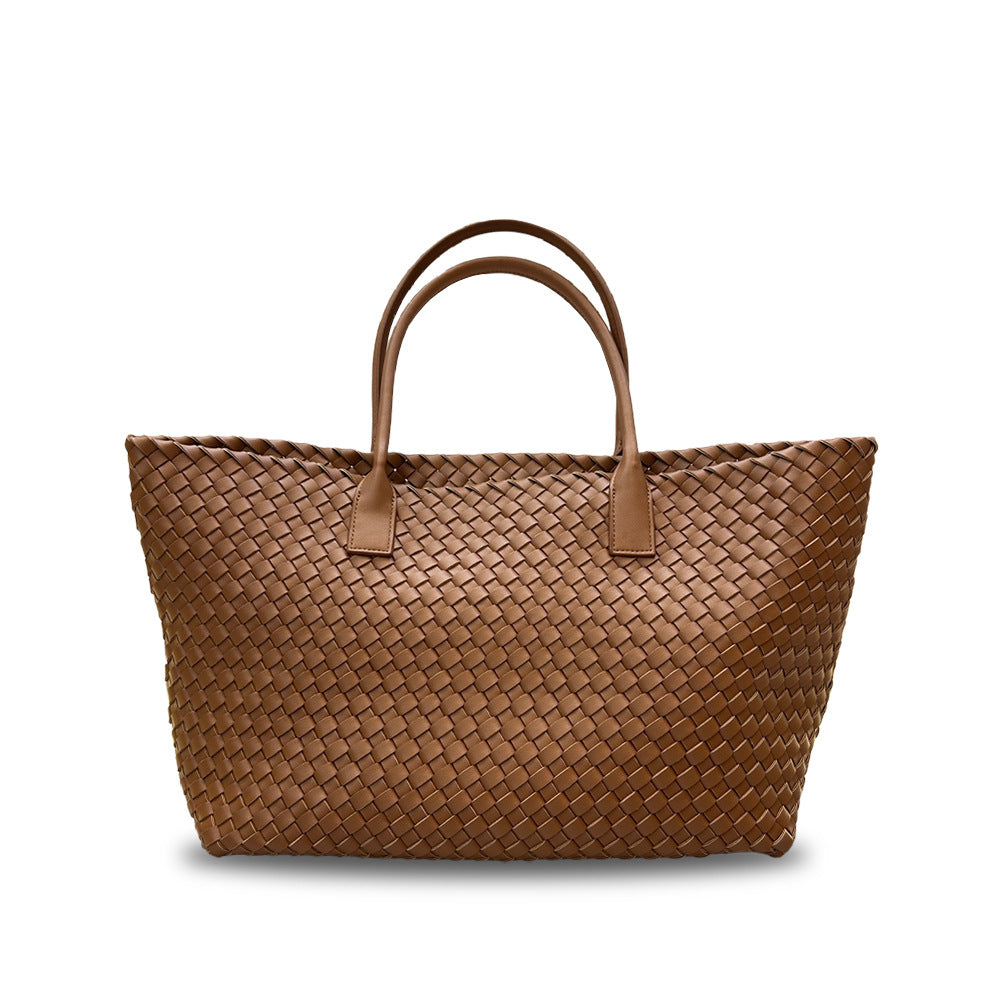 Intrecciato Weave Leather Tote Bag