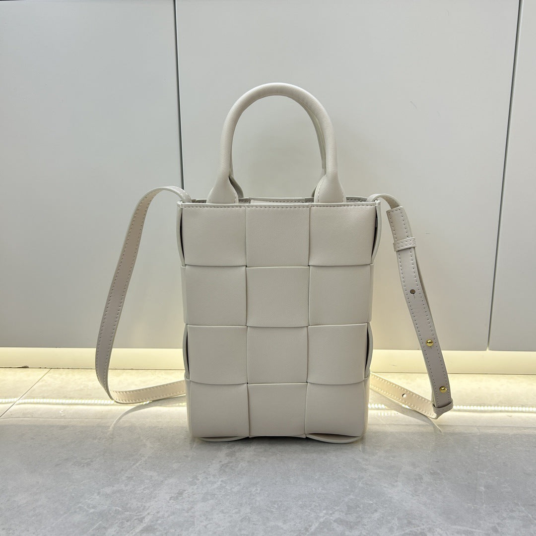 Intrecciato Weave Small Top Handle Bag