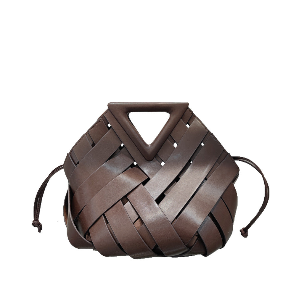 Leather Woven Handbag