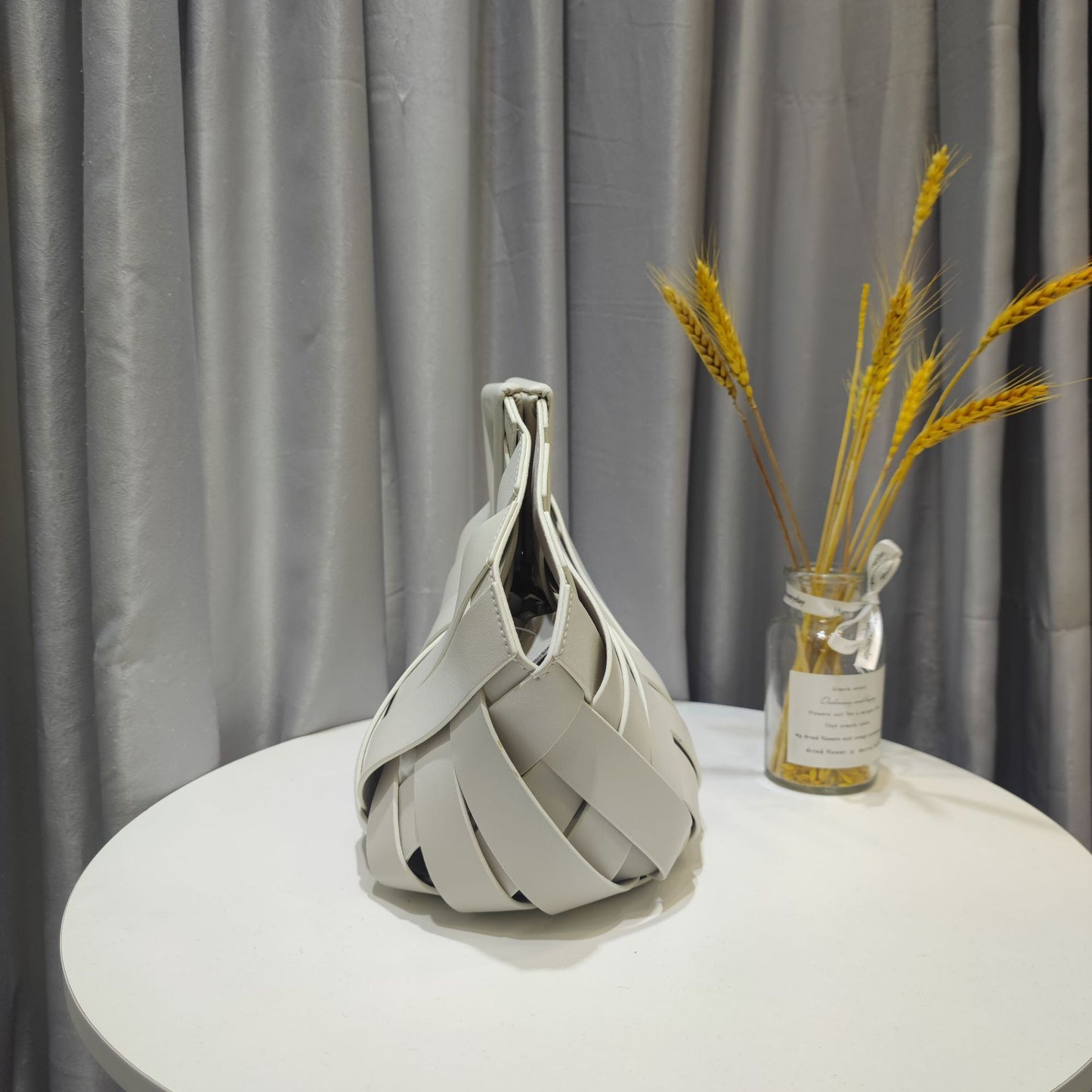 Leather Woven Handbag