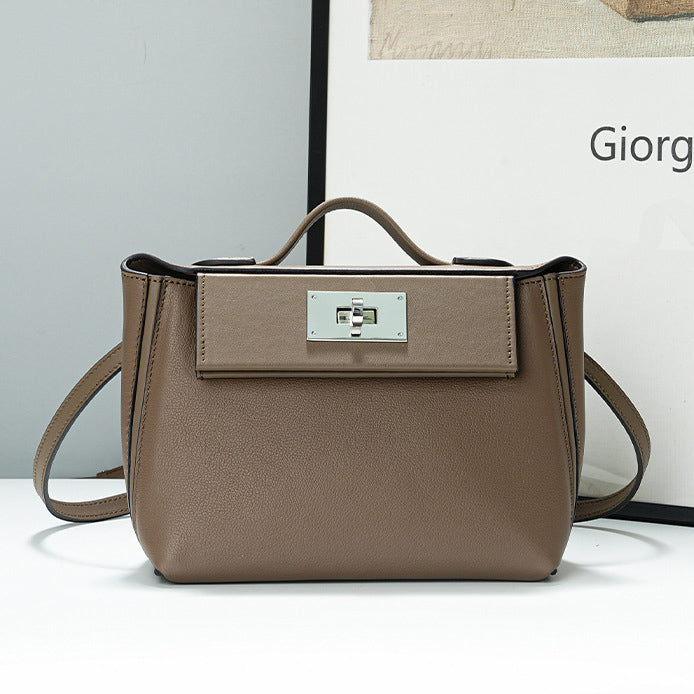 Leather Top Handle Bag