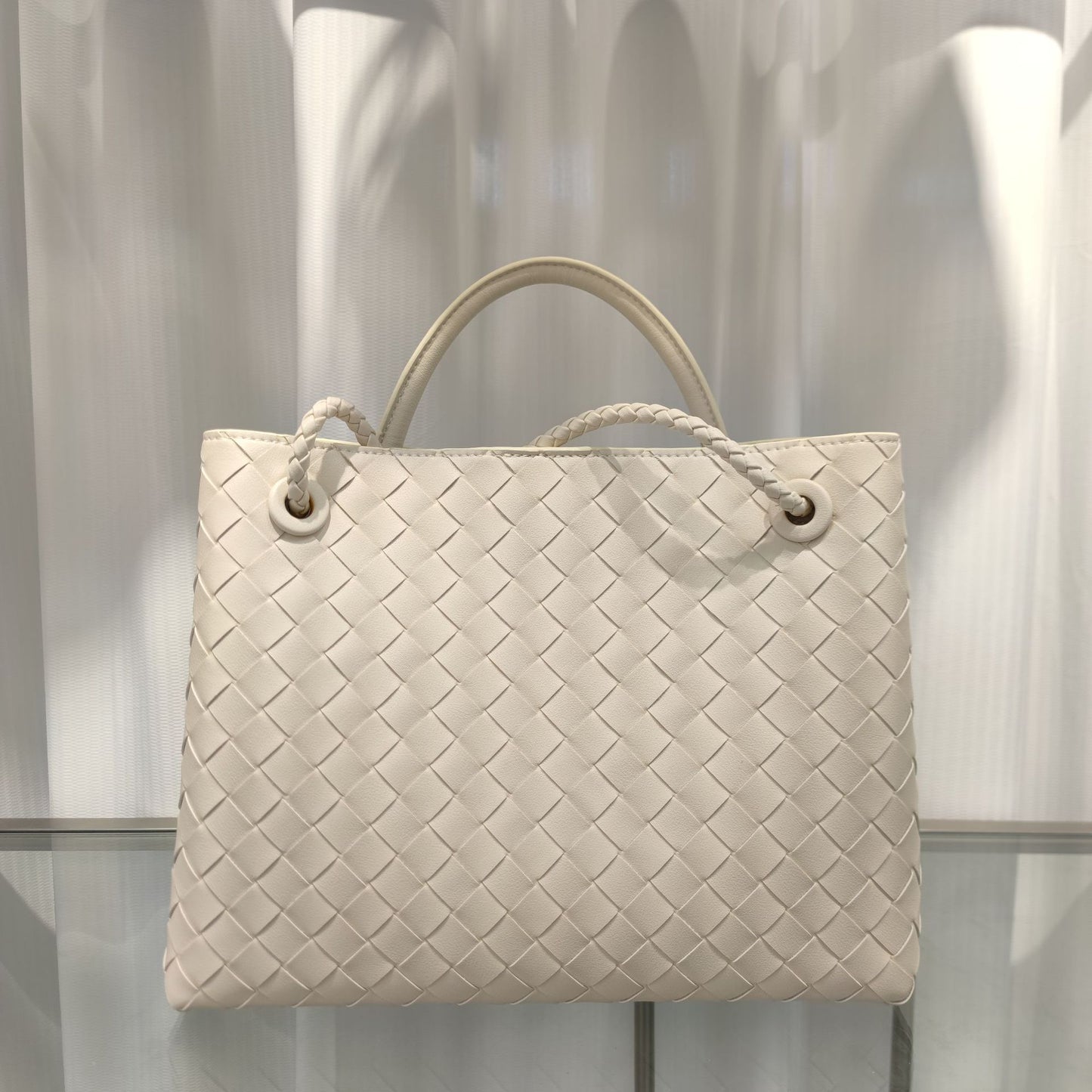 Intrecciato Weave Leather Bag