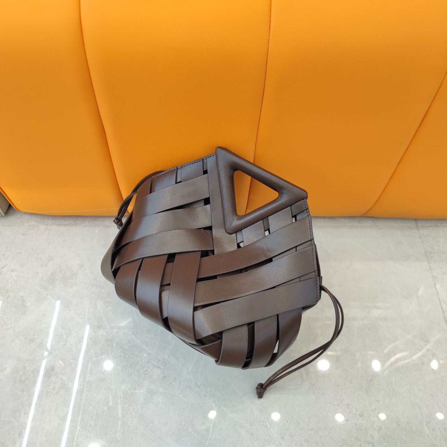 Leather Woven Handbag
