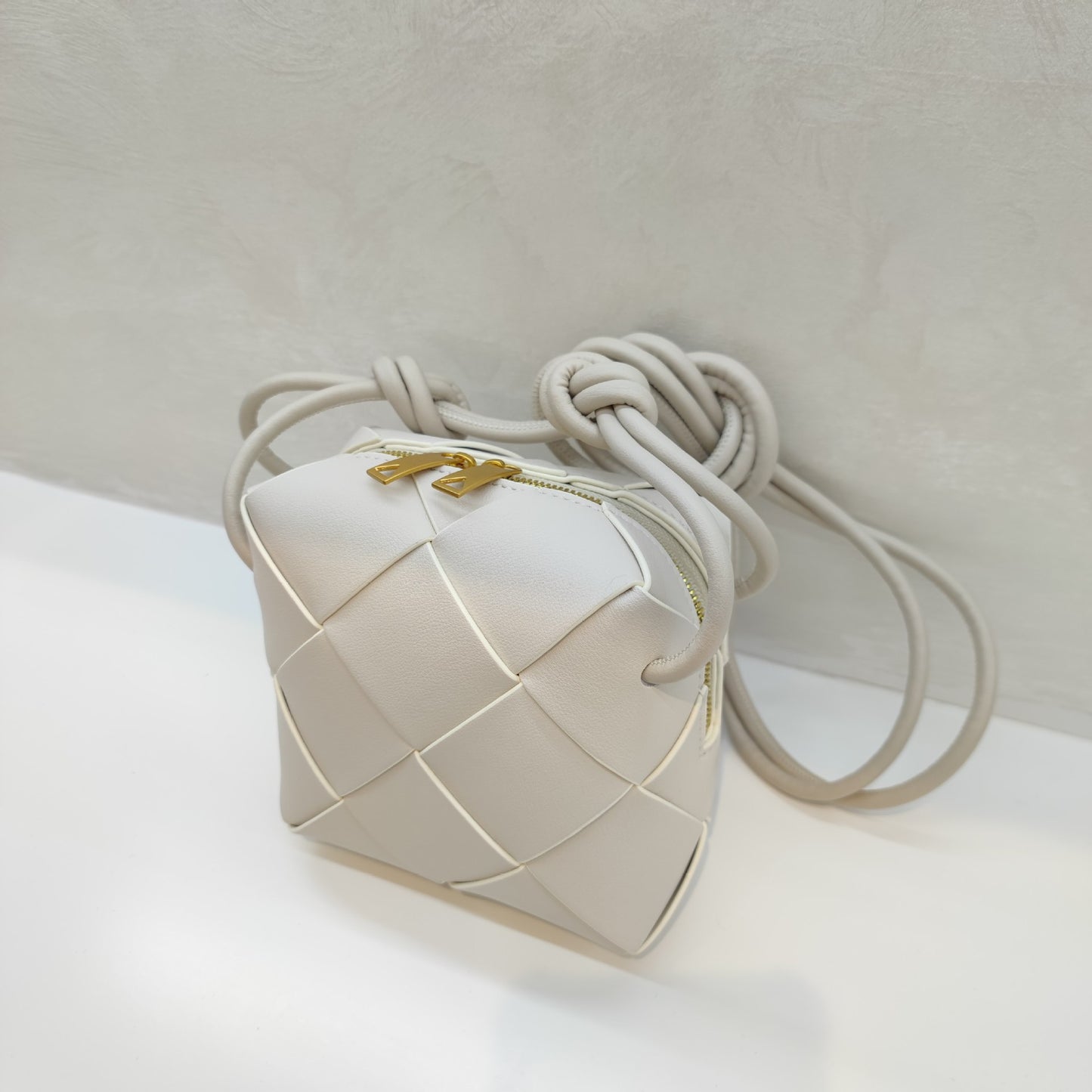 Woven Leather Camera Bag