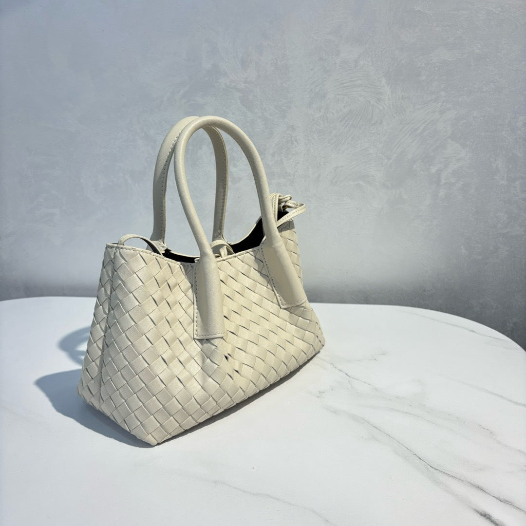 Intrecciato Weave Leather Tote Bag