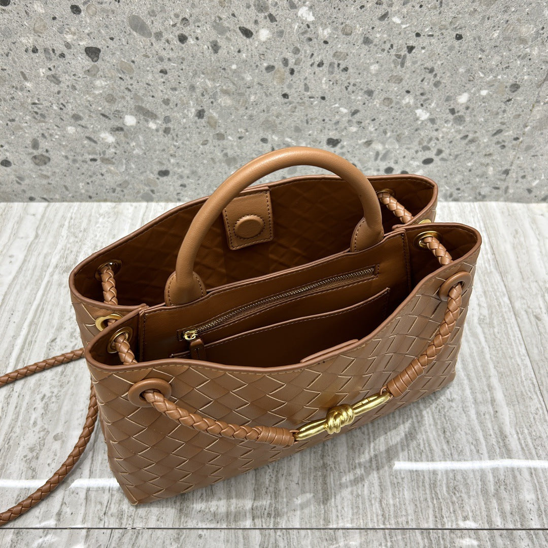 Intrecciato Weave Leather Bag