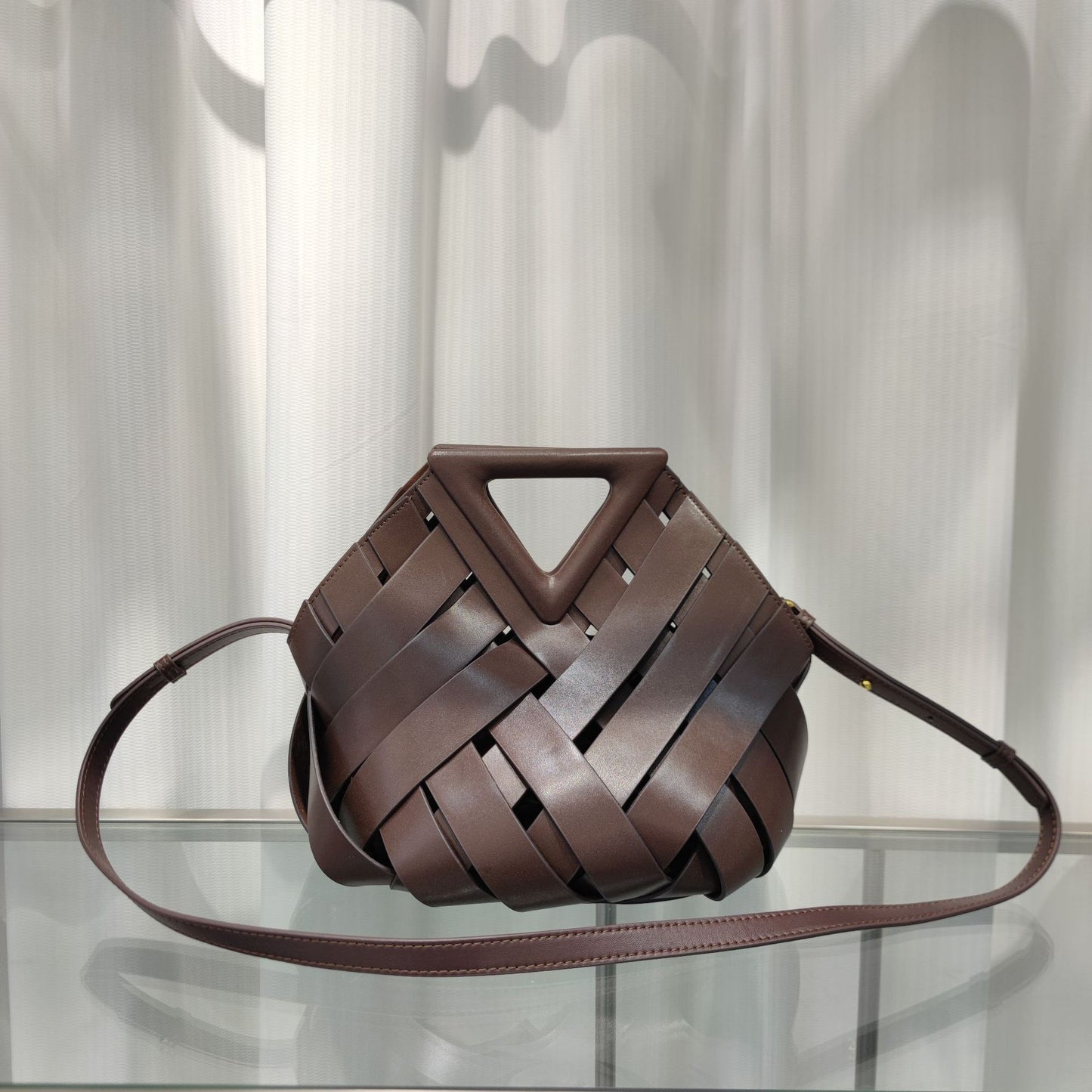 Leather Woven Handbag
